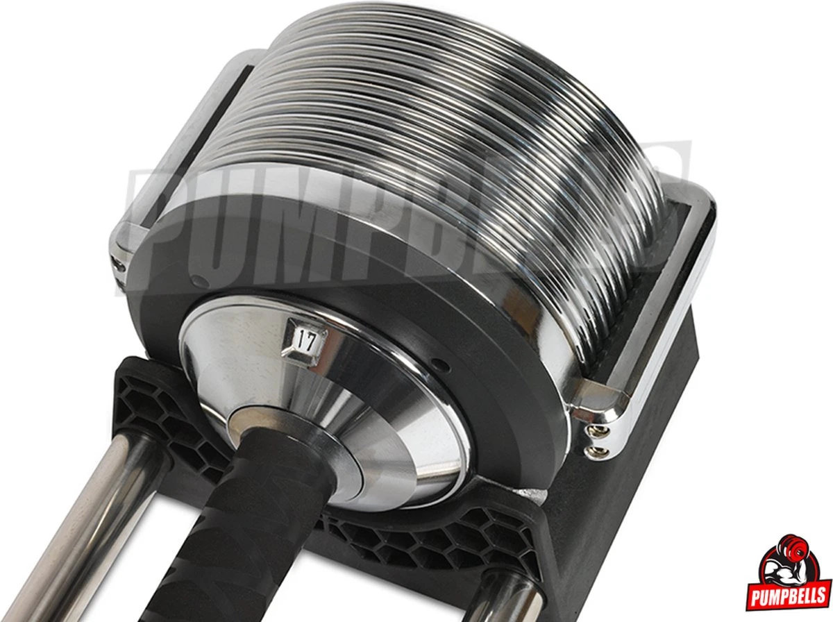 PUMPBELLS - Verstelbare Dumbbell - 3kg t/m 32kg - 30 DUMBBELLS IN ÉÉN! - Professionele Halter PUMPBELLS - Verstelbare Dumbbell - 3kg T/m 32kg - 30 DUMBBELLS IN ÉÉN! - Professionele Halter -Fitnessapparatuur Serie Winkel 1200x896 2