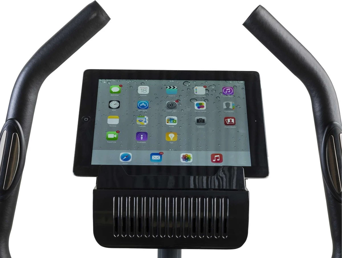 Tunturi Cardio Fit B30 Hometrainer - Fitness fiets met 8 weerstandsniveaus - Voorzien van tablethouder en transportwielen Tunturi Cardio Fit B30 Hometrainer - Fitness Fiets Met 8 Weerstandsniveaus - Voorzien Van Tablethouder En Transportwielen -Fitnessapparatuur Serie Winkel