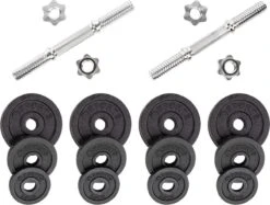 RS Sports Dumbellset - Halterset Met Gewichten - Totaal 20 Kg - 2 Stangen - Zwart -Fitnessapparatuur Serie Winkel 1200x908 4