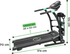 FitBoostR Loopband Inklapbaar 14 Km/h Fitness - Met Massageriem En Hartslagfunctie -Fitnessapparatuur Serie Winkel 1200x931
