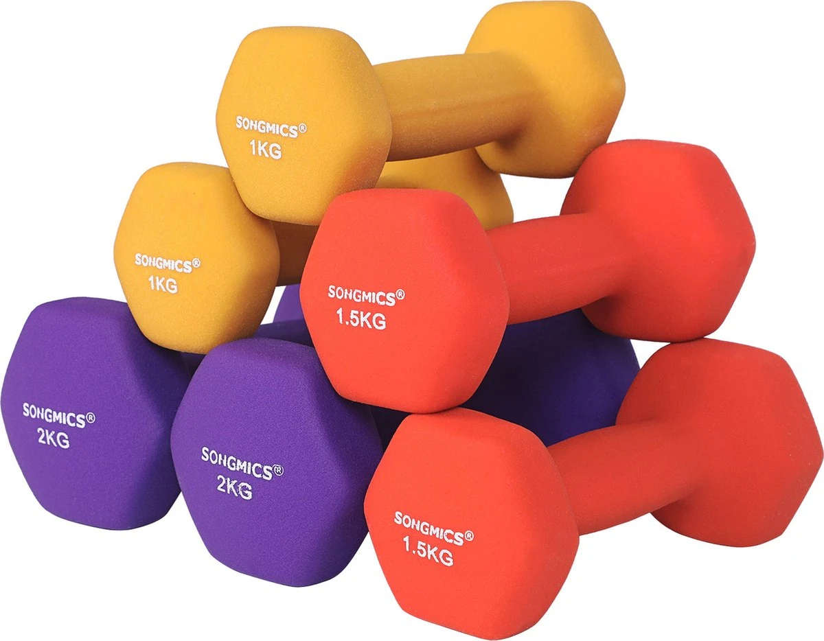 Dumbells - Halterset - Gewichten - Dumbells set - Gewichten fitness - Met halterstandaard - Inclusief 9 kg gewichten- Meerkleurig - Zwart Songmics Dumbells - Halterset - Gewichten - Dumbells Set - Gewichten Fitness - Met Halterstandaard - Inclusief 9 Kg Gewichten- Meerkleurig - Zwart -Fitnessapparatuur Serie Winkel 1200x934 2