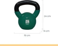 Orange Gym, Vinyl Kettlebell – 12KG, Russische Kettlebell, Neoprene Coating -Fitnessapparatuur Serie Winkel 1200x943 2