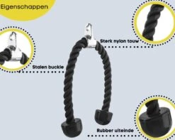 Merkloos Tricep Rope - Trekkoord Voor Krachtstation - Zwart - Nylon 70 CM 5 Merkloos Tricep Rope - Trekkoord Voor Krachtstation - Zwart - Nylon 70 CM -Fitnessapparatuur Serie Winkel 1200x959 1