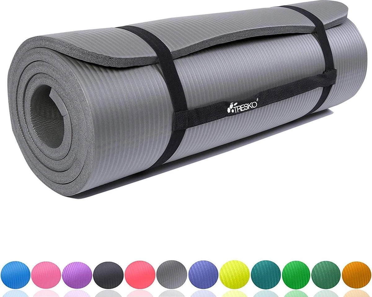 Tresko Fitnessmat - 185x60 cm - 1,5 cm dik - Grijs Tresko Fitnessmat - 185x60 Cm - 1,5 Cm Dik - Grijs -Fitnessapparatuur Serie Winkel 1200x959 3