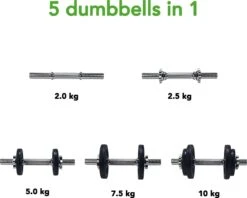 Tunturi Gewichten Gietijzer Totaal 10kg - Halterset Met Schroefsluiting - Dumbbell Set - 1 Halterstang - 30mm - Incl. Gratis Fitness App 5 Tunturi Gewichten Gietijzer Totaal 10kg - Halterset Met Schroefsluiting - Dumbbell Set - 1 Halterstang - 30mm - Incl. Gratis Fitness App -Fitnessapparatuur Serie Winkel 1200x960 7