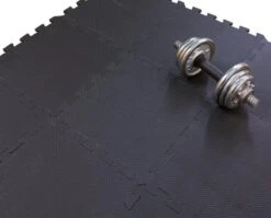 Sens Design Fitness Mat - 18 Stuks Fitness Tegels - 30x30x1 Cm - Zwart -Fitnessapparatuur Serie Winkel 1200x969