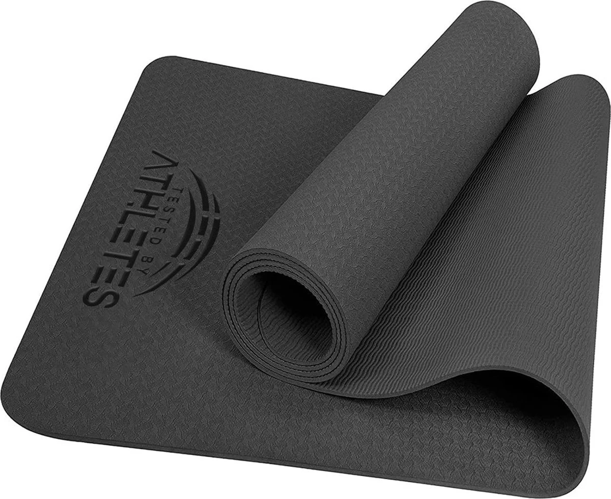 Tested by Athletes - Yoga Mat - Fitness Mat- Yoga Mat anti-slip - Eco Friendly - Yoga Mat dik 0.6mm Tested By Athletes - Yoga Mat - Fitness Mat- Yoga Mat Anti-slip - Eco Friendly - Yoga Mat Dik 0.6mm -Fitnessapparatuur Serie Winkel 1200x980 1