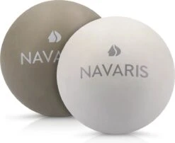 Navaris Lacrosse Massageballen - 2x Triggerpoint Massage Bal Voor Rug, Benen En Nek - Fascia Voetroller Ballen Voor Zelfmassage - Set Van 2 -Fitnessapparatuur Serie Winkel 1200x983 2