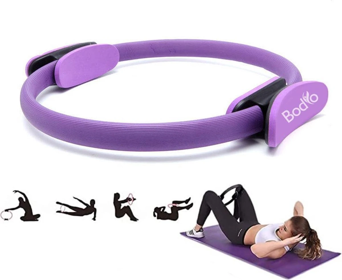 Bodio Pilates ring – Yoga ring – Fitness ring – Pilates ringen – Paars – Ø 38 cm – Inclusief instructies – Pilates – Yoga – Fitness – Full body workout Bodio Pilates Ring – Yoga Ring – Fitness Ring – Pilates Ringen – Paars – Ø 38 Cm – Inclusief Instructies – Pilates – Yoga – Fitness – Full Body Workout -Fitnessapparatuur Serie Winkel 1200x983 4