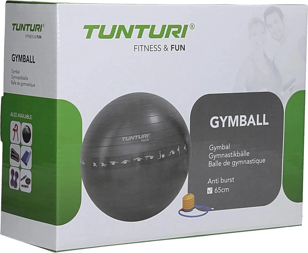 Tunturi Fitnessbal - Gymball - Swiss ball - 65 cm - Anti burst - Incl. pomp - Zwart - Incl. gratis fitness app Tunturi Fitnessbal - Gymball - Swiss Ball - 65 Cm - Anti Burst - Incl. Pomp - Zwart - Incl. Gratis Fitness App -Fitnessapparatuur Serie Winkel 1200x984 2