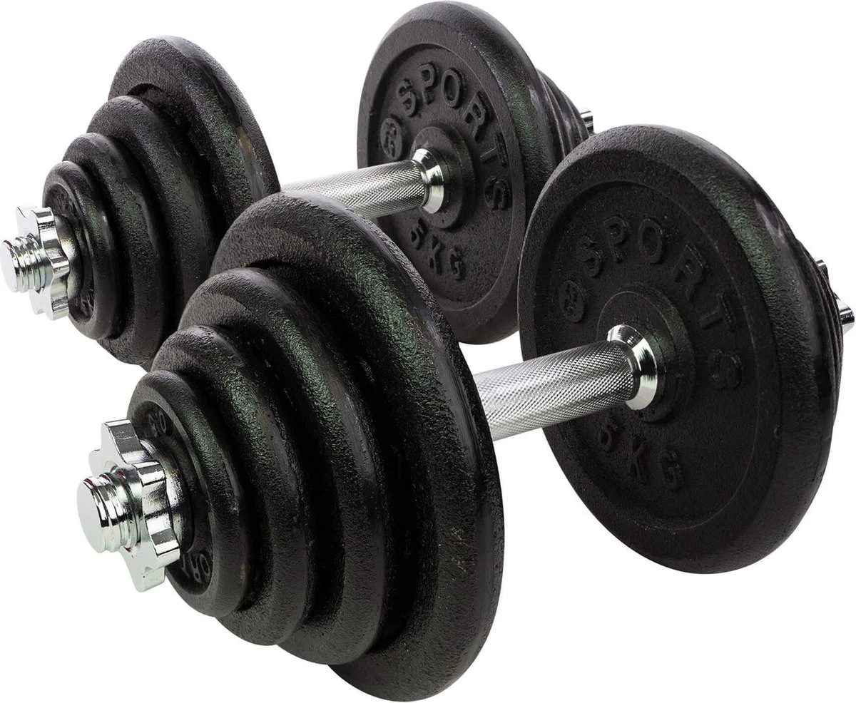 RS Sports Dumbellset - Halterset met gewichten - Totaal 40 kg - 2 stangen - zwart RS Sports Dumbellset - Halterset Met Gewichten - Totaal 40 Kg - 2 Stangen - Zwart -Fitnessapparatuur Serie Winkel 1200x986 4
