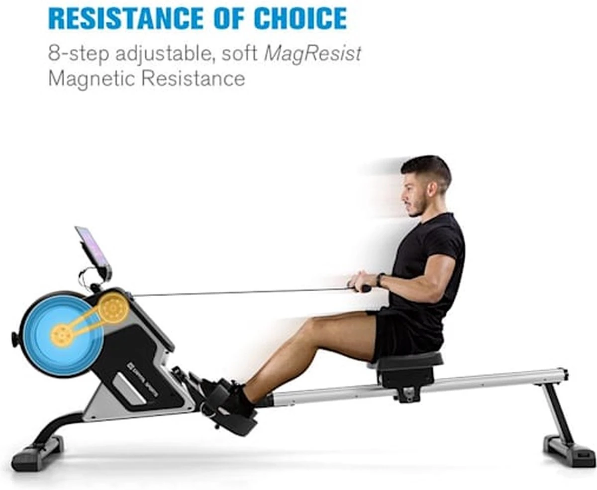 CAPITAL SPORTS Stream M1 roeitrainer 105cm - LC display - 8 standen - Roeimachine - Roeiapparaat - magneetweerstand CAPITAL SPORTS Stream M1 Roeitrainer 105cm - LC Display - 8 Standen - Roeimachine - Roeiapparaat - Magneetweerstand -Fitnessapparatuur Serie Winkel