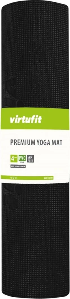 VirtuFit Premium Yoga Mat - Anti-slip - Dik (4 Mm) - 183 X 61 X 0,4 Cm - Onyx Black 6 VirtuFit Premium Yoga Mat - Anti-slip - Dik (4 Mm) - 183 X 61 X 0,4 Cm - Onyx Black -Fitnessapparatuur Serie Winkel 282x1200 1