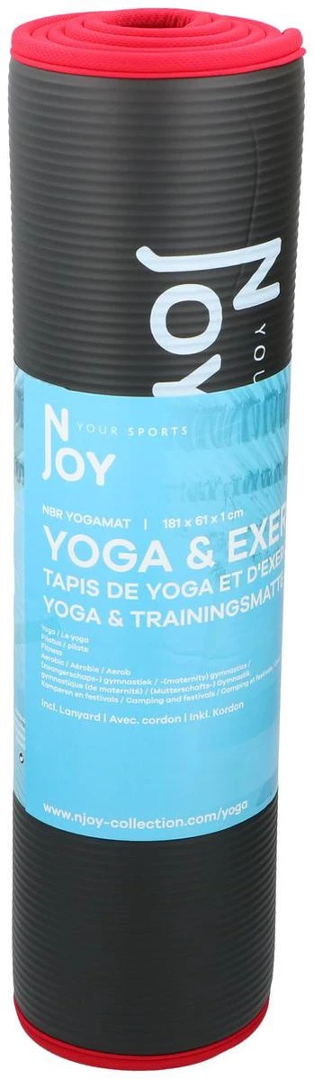 Njoy Your Sports Sportmat - Yogamat - Fitness Mat - Fitnessmat voor Thuis - Extra Dikke Sportmat - Zachtschuim - Antislip - Zwart/Rood - 185 x 61cm Njoy Your Sports Sportmat - Yogamat - Fitness Mat - Fitnessmat Voor Thuis - Extra Dikke Sportmat - Zachtschuim - Antislip - Zwart/Rood - 185 X 61cm -Fitnessapparatuur Serie Winkel