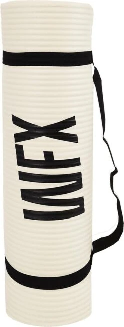 #DoYourFitness/World Fitness Experience - Fitness Mat Perfect Voor Pilates, Aerobics, Yoga - »Yogini« - Non-slip, Duurzaam, Huidvriendelijk, Slijtvast - 183 X 61 X 1,0cm Cm - Wit -Fitnessapparatuur Serie Winkel 455x1200 1