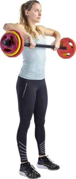 RS Sports Aerobic Pump Set - Halterset Met Gewichten - 130 Cm Stang - Totaal 20 Kg - Rubber Schijven -Fitnessapparatuur Serie Winkel 512x1200