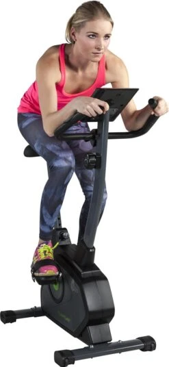 Tunturi Cardio Fit B35 Hometrainer - Fitnessfiets - 8 Weerstandsniveaus - Hartslagmonitor - Ergonomisch - Verstelbaar Stuur - Transportwielen -Fitnessapparatuur Serie Winkel 553x1200