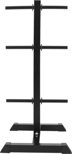 Gorilla Sports Schijvenstandaard Zwart 30/31 Mm - Gewichten Rek - Halterrek -Fitnessapparatuur Serie Winkel 562x1200