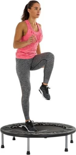 Tunturi Funhop Fitness Trampoline - Mini Trampoline - 95cm Springoppervlak - Incl. Gratis Fitnessapp -Fitnessapparatuur Serie Winkel 589x1200