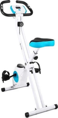 CAPITAL SPORTS Azura Hometrainer - Cardio Bike - Fitness Fiets - 8 Niveaus - Met Hartslagmeter - Opvouwbaar - 100 Kilo Max. -Fitnessapparatuur Serie Winkel 597x1200
