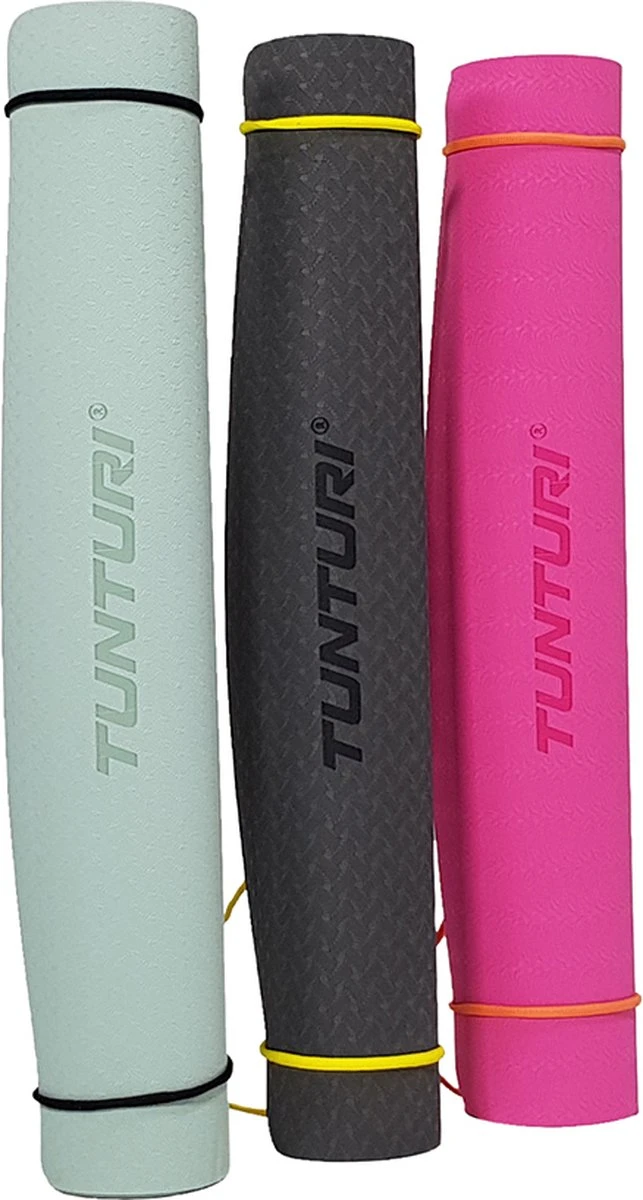Tunturi TPE Yogamat - Fitnessmat 4mm dik - zwart koord - Blauw - Incl. gratis fitness app Tunturi TPE Yogamat - Fitnessmat 4mm Dik - Zwart Koord - Blauw - Incl. Gratis Fitness App -Fitnessapparatuur Serie Winkel