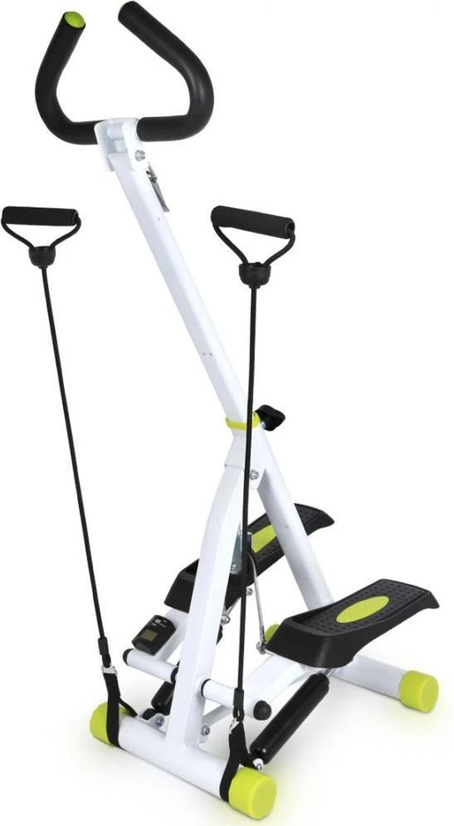 Wayflex - Opvouwbare stepper - Hometrainer - Fitness stepper - fitnesstrainer - Wit/Zwart Wayflex - Opvouwbare Stepper - Hometrainer - Fitness Stepper - Fitnesstrainer - Wit/Zwart -Fitnessapparatuur Serie Winkel