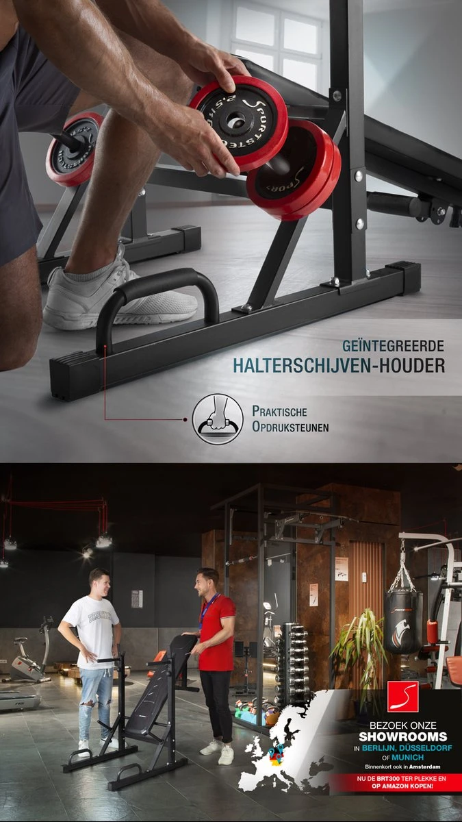 Sportstech BRT300 - innovatieve halterbank - houder voor gewichten - opklapbaar - antislip Sportstech BRT300 - Innovatieve Halterbank - Houder Voor Gewichten - Opklapbaar - Antislip -Fitnessapparatuur Serie Winkel 675x1200 2
