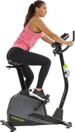 Tunturi Star Fit E100 HR I Plus Hometrainer - Ergometer - Fitnessfiets - Bluetooth - 21 Trainingsprogramma's - 16 Weerstandniveaus - Kleur: Zwart -Fitnessapparatuur Serie Winkel 686x1200