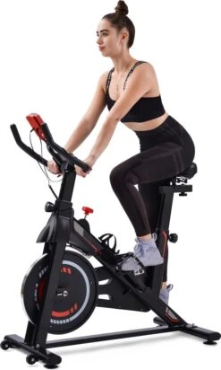 Indoor Cycling Fiets Met Magnetische Weerstand - Stationaire Cardiogym Hometrainer - 6 Kg Vliegwiel En Verstelbaar Comfortabel Zitje - Zwart En Rood 8 Indoor Cycling Fiets Met Magnetische Weerstand - Stationaire Cardiogym Hometrainer - 6 Kg Vliegwiel En Verstelbaar Comfortabel Zitje - Zwart En Rood -Fitnessapparatuur Serie Winkel 719x1200 2