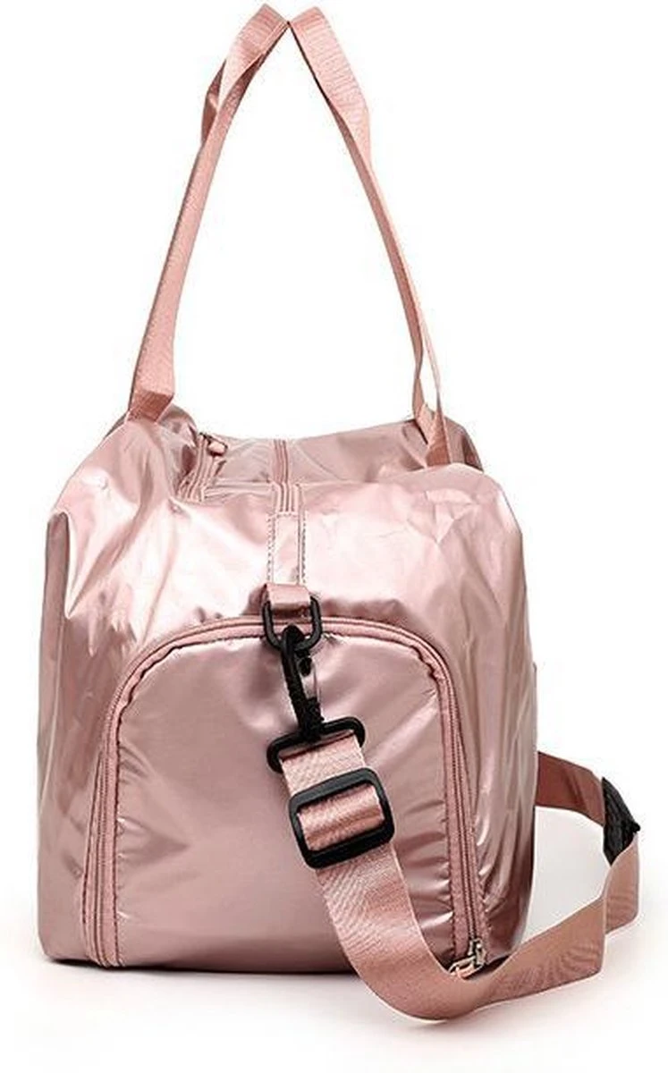 Pink Gloss Duffel Bag | Medium Dames Sport Tas | 30 Liter - Roze Merkloos Pink Gloss Duffel Bag | Medium Dames Sport Tas | 30 Liter - Roze -Fitnessapparatuur Serie Winkel 747x1200 2