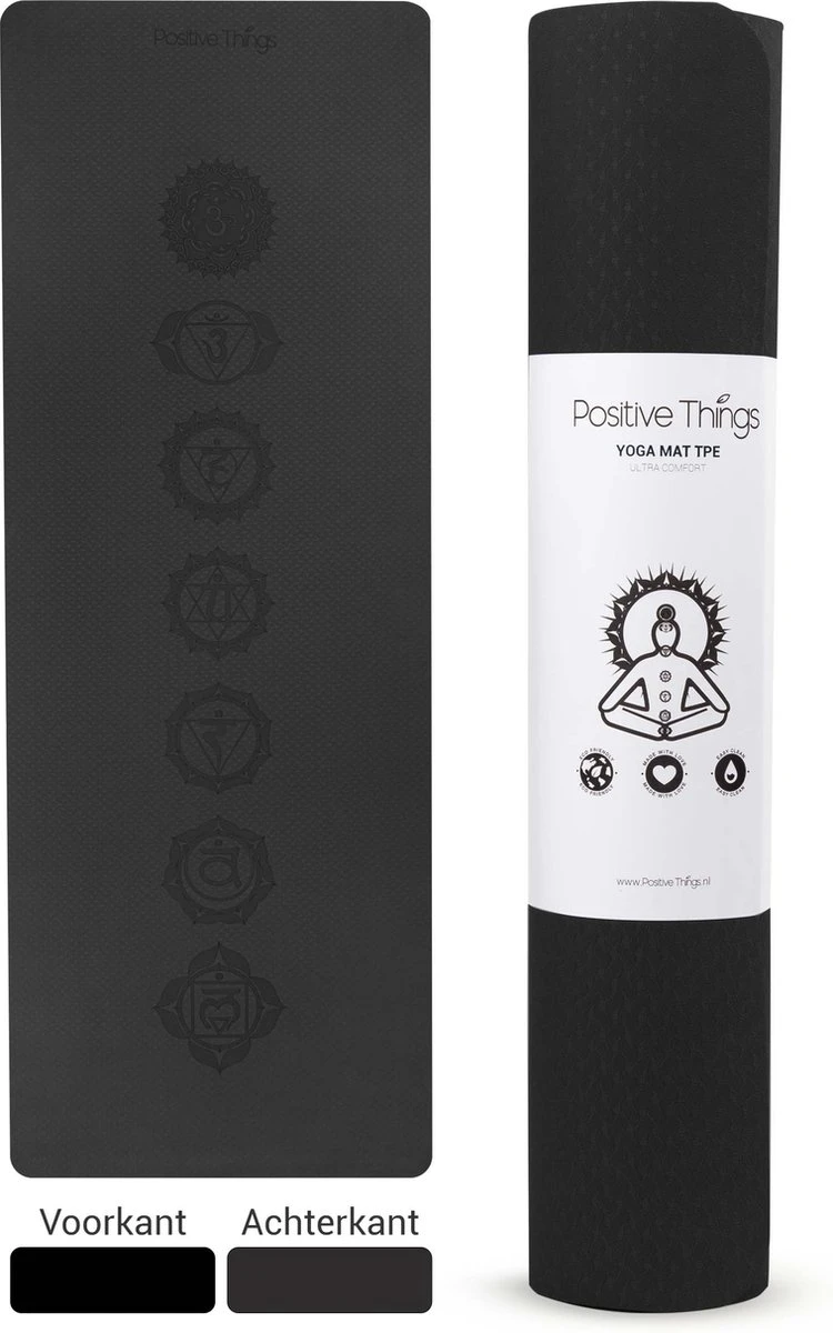 Yoga Mat Sportmat Fitnessmat Antislip Duurzaam Met Yoga lessen - Zwart Yoga Mat Sportmat Fitnessmat Antislip Duurzaam Met Yoga Lessen - Zwart -Fitnessapparatuur Serie Winkel 750x1200 1