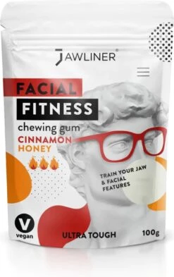 Jawliner Fitness Kauwgom Cinnamon Honey - Kaak Trainer Voor Kaakspier Oefeningen - Strakke Kaaklijn