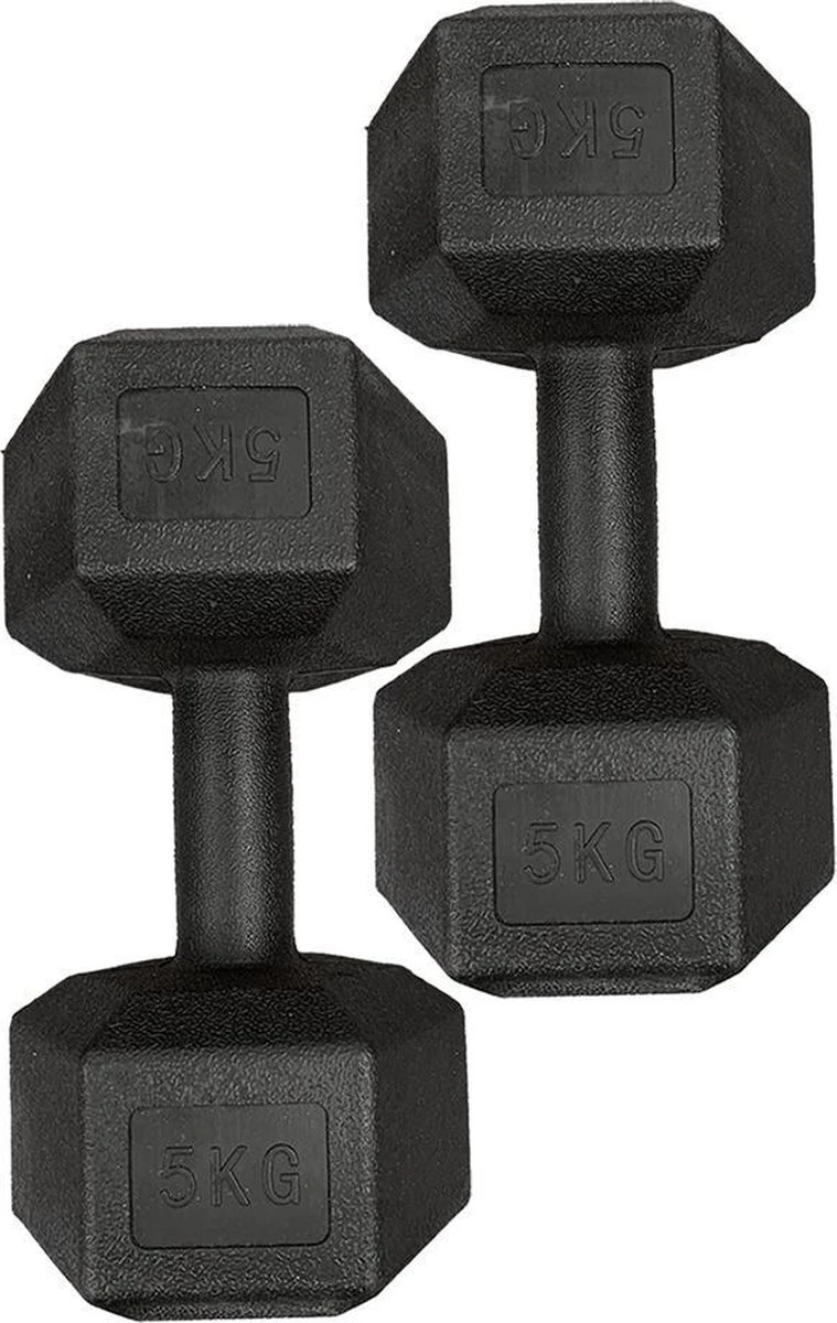 Dumbbells set - Fitness set van 2x 5kg - Zwart Merkloos Dumbbells Set - Fitness Set Van 2x 5kg - Zwart -Fitnessapparatuur Serie Winkel