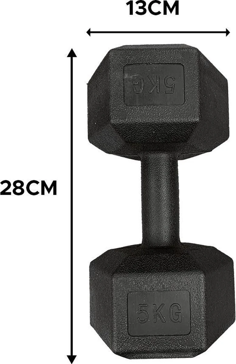 Dumbbells set - Fitness set van 2x 5kg - Zwart Merkloos Dumbbells Set - Fitness Set Van 2x 5kg - Zwart -Fitnessapparatuur Serie Winkel 777x1200 1