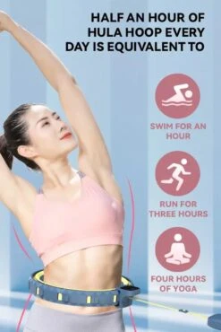 Sport Hula Hoop, Verstelbare Sport Hoepel Met Gewicht, Slimme Hoela Hoep, Smart Hula Hoop, Volwassenen En Kinderen, Gewichtsverlies, Taille Afslanken, Fitness Hoela Hoop, Magnetisch Therapie, Smoother Sliding, Digitale Teller, Afvallen, Roze. -Fitnessapparatuur Serie Winkel 801x1200 2