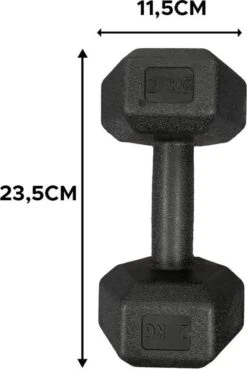 Merkloos Dumbbells - Set Van 2x 2kg - Zwart 3 Merkloos Dumbbells - Set Van 2x 2kg - Zwart -Fitnessapparatuur Serie Winkel 804x1200 2