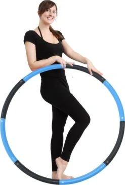 Weight Hoop New Style - Fitness Hoelahoep - 1,8 Kg - Ø 100 Cm - Blauw/zwart -Fitnessapparatuur Serie Winkel 811x1200