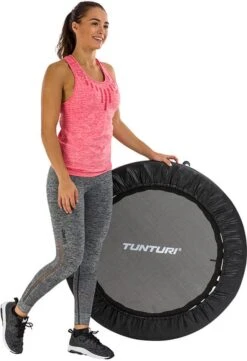 Tunturi Funhop Fitness Trampoline - Mini Trampoline - 95cm Springoppervlak - Incl. Gratis Fitnessapp -Fitnessapparatuur Serie Winkel 821x1200