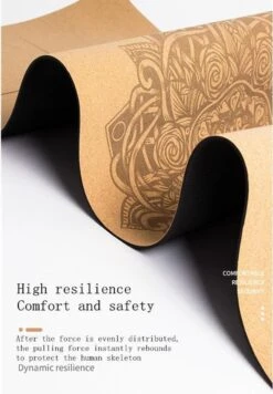 Merkloos TDR - Yoga Mat Met Tas- Natuurlijk Kurk En TPE - Vrij Van Schadelijke Stoffen, Hypoallergeen En 100% (biologisch) Afbreekbaar - Zeer Geschikt Voor Yin Yoga En Kundalini Yoga Met Draagtas En Draagband- 183x66x0,5 Cm - Mandala Bloem -Fitnessapparatuur Serie Winkel 833x1200 1