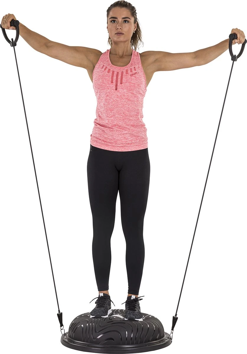 Tunturi Balanstrainer pro met handvatten - Balanskussen met resistance band set - Balansbal incl. meegeleverde voetpomp - Incl. gratis fitness app Tunturi Balanstrainer Pro Met Handvatten - Balanskussen Met Resistance Band Set - Balansbal Incl. Meegeleverde Voetpomp - Incl. Gratis Fitness App -Fitnessapparatuur Serie Winkel