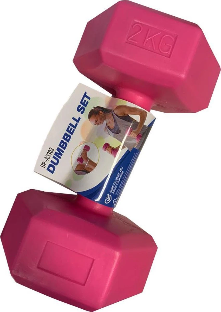 Dumbbells - Set van 2x 2kg - Roze Merkloos Dumbbells - Set Van 2x 2kg - Roze -Fitnessapparatuur Serie Winkel
