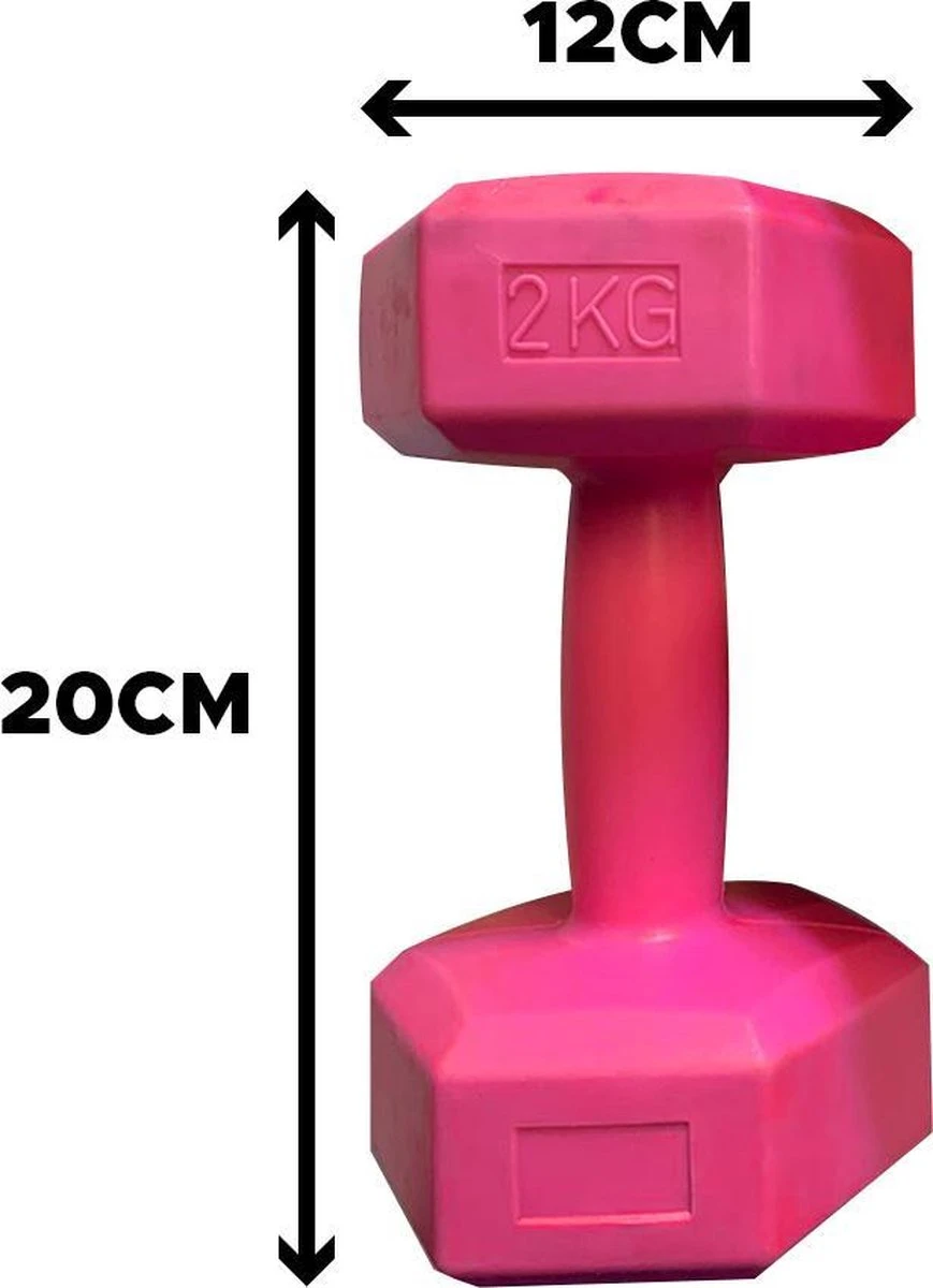 Dumbbells - Set van 2x 2kg - Roze Merkloos Dumbbells - Set Van 2x 2kg - Roze -Fitnessapparatuur Serie Winkel 869x1200 1