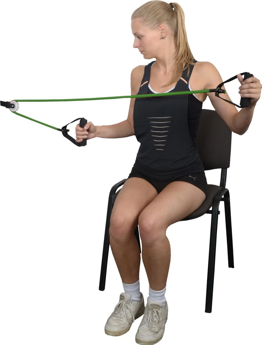 Fitness tube - Zwaar | Groen | Schoudertrainer | Schouder katrol Fitness Tube - Zwaar | Groen | Schoudertrainer | Schouder Katrol -Fitnessapparatuur Serie Winkel 911x1200 1