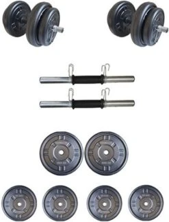 Dumbell 20 Kg - Dumbells 20 Kg Set - Dumbells 2 X 10 Kg – Dumbells Set Verstelbaar – Dumbell - Gewichten Set – Gewichten Fitness – Halter Set – Dumbel Set