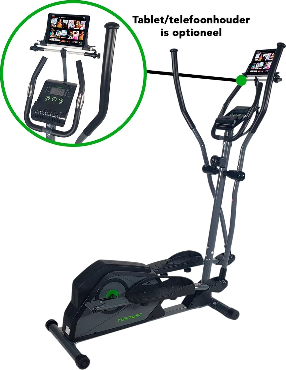 Tunturi Cardio Fit C30 Crosstrainer - Fitness trainer met 8 weerstandsniveaus - Voorzien van hartslagmeter en tablethouder Tunturi Cardio Fit C30 Crosstrainer - Fitness Trainer Met 8 Weerstandsniveaus - Voorzien Van Hartslagmeter En Tablethouder -Fitnessapparatuur Serie Winkel
