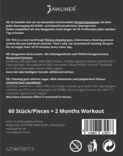 Jawliner Fitness Kauwgom Mint - Kaak Trainer Voor Kaakspier Oefeningen - Strakke Kaaklijn 5 Jawliner Fitness Kauwgom Mint - Kaak Trainer Voor Kaakspier Oefeningen - Strakke Kaaklijn -Fitnessapparatuur Serie Winkel 940x1200 5