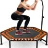FOXSPORT Trampoline - Jump - Fitness - Volwassene Of Kindertrampoline - Met Telefoonhouder - Fitness Trampoline Met Handvat - Mini Trampoline - Kleine Trampoline - Sport Trampoline - Inclusief Handgrip - Fitnesstrampolines - Vereist Montage - 123 Cm -Fitnessapparatuur Serie Winkel 941x1200 1