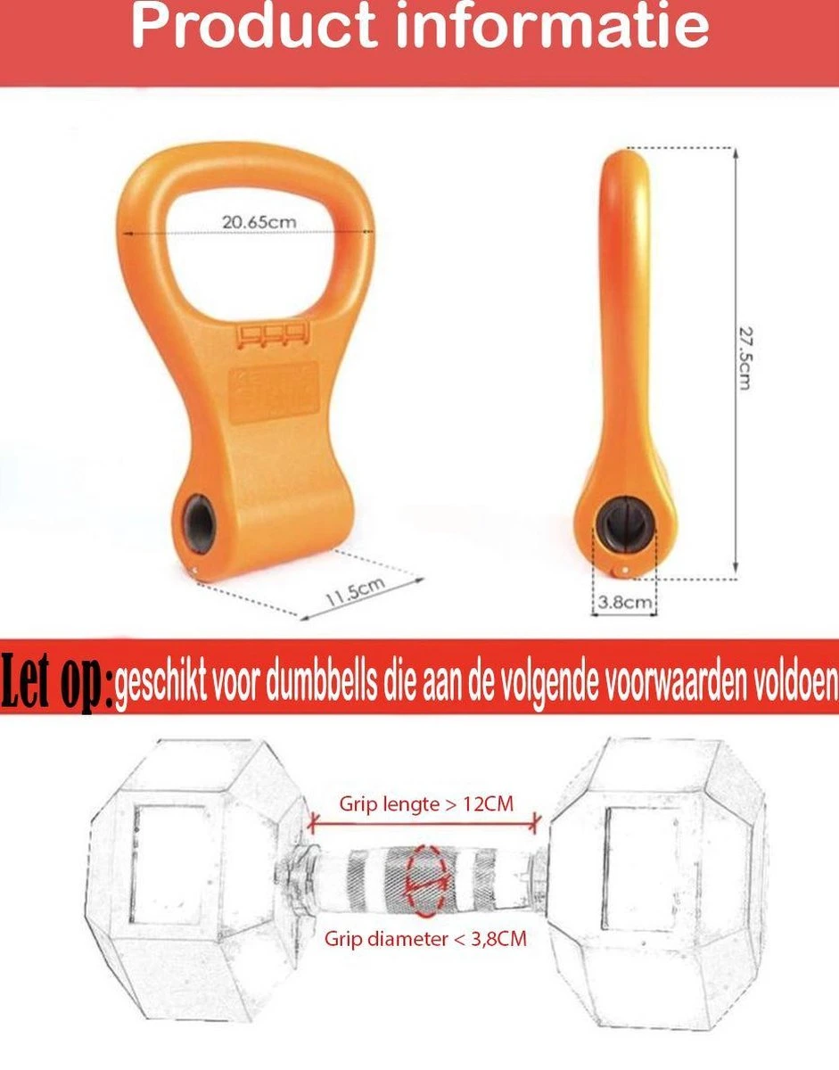 MJ Sports Premium Dumbbell to Kettlebell Grip - Dumbbell naar Kettlebell Verstelbaar - Dumbbells - Kettlebells - Gewichten - Fitness - One Size - Oranje MJ Sports Premium Dumbbell To Kettlebell Grip - Dumbbell Naar Kettlebell Verstelbaar - Dumbbells - Kettlebells - Gewichten - Fitness - One Size - Oranje -Fitnessapparatuur Serie Winkel 941x1200 2