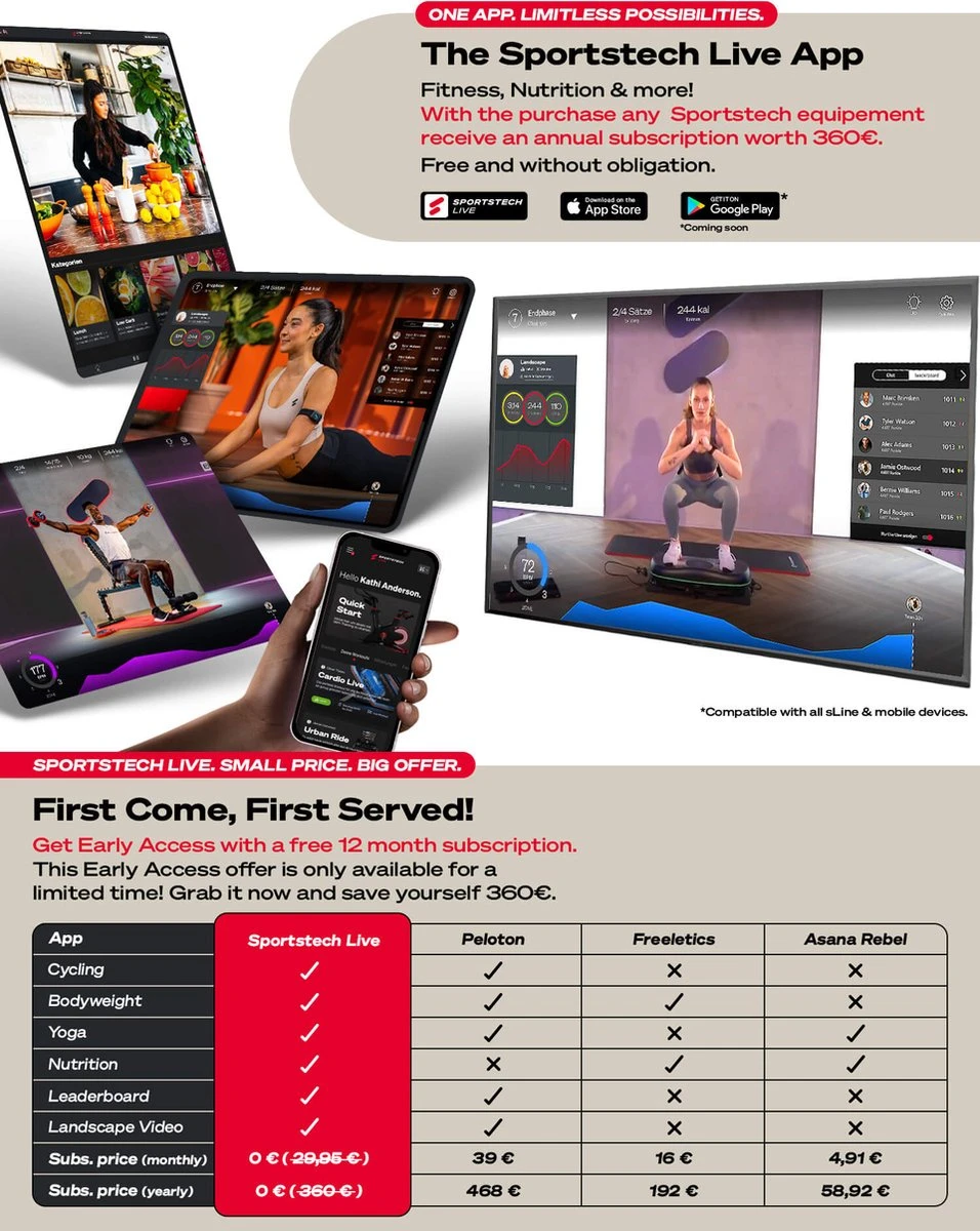 Sportstech Germany - 4D-trilplaat VP400 met uniek gebogen ontwerp Sportstech Germany - 4D-trilplaat VP400 Met Uniek Gebogen Ontwerp -Fitnessapparatuur Serie Winkel