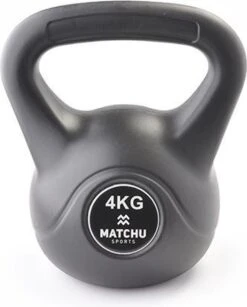Matchu Sports - Kettlebell - Full Body Workout - Kettlebell 4kg - Gewichten - Zwart